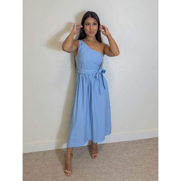 Vestido Midi Ariela Azul