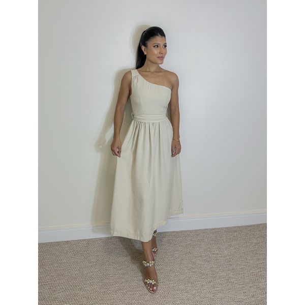 Vestido Midi Ariela Areia