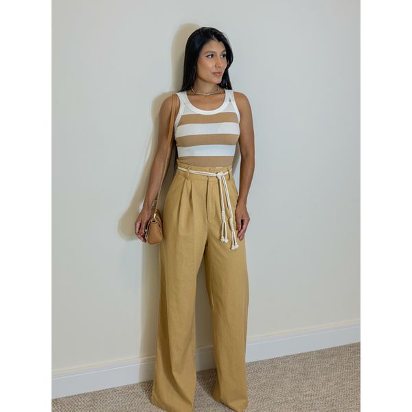 Calça Linho Roma Cappuccino 