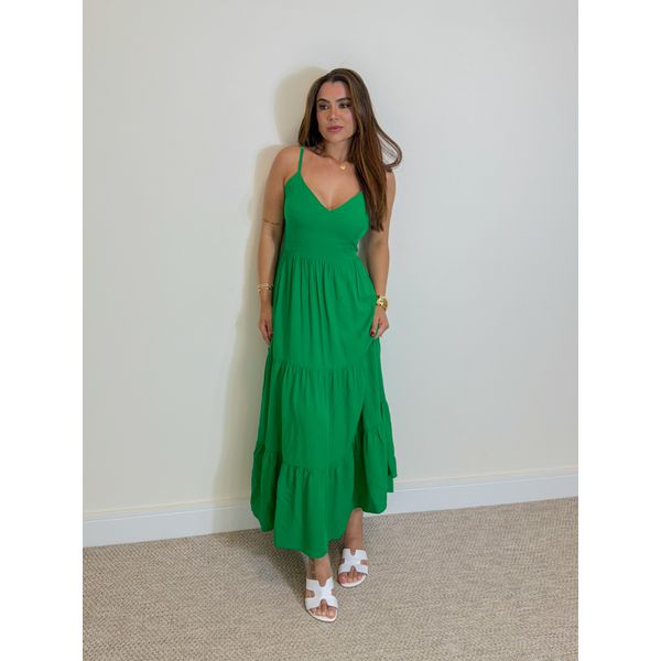 Vestido Midi Atenas Verde Bandeira