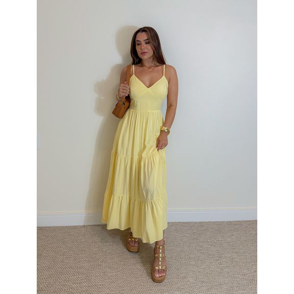 Vestido Midi Atenas Amarelo