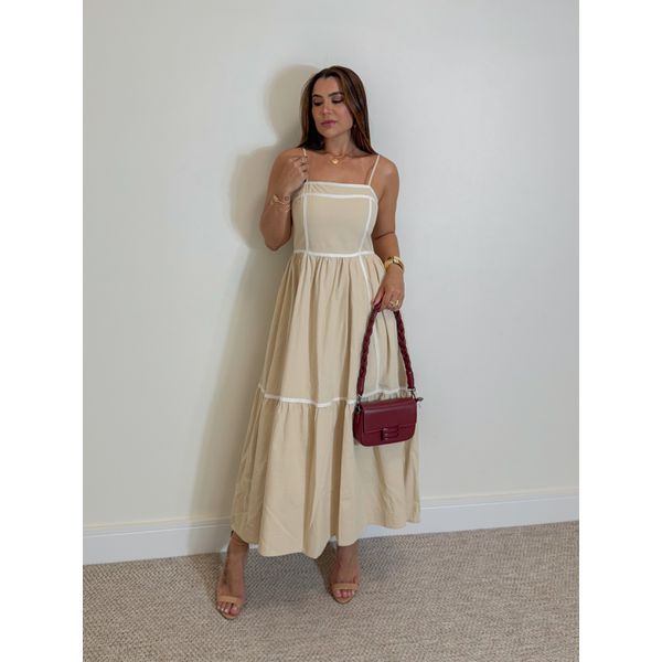 Vestido Midi Mariana Areia