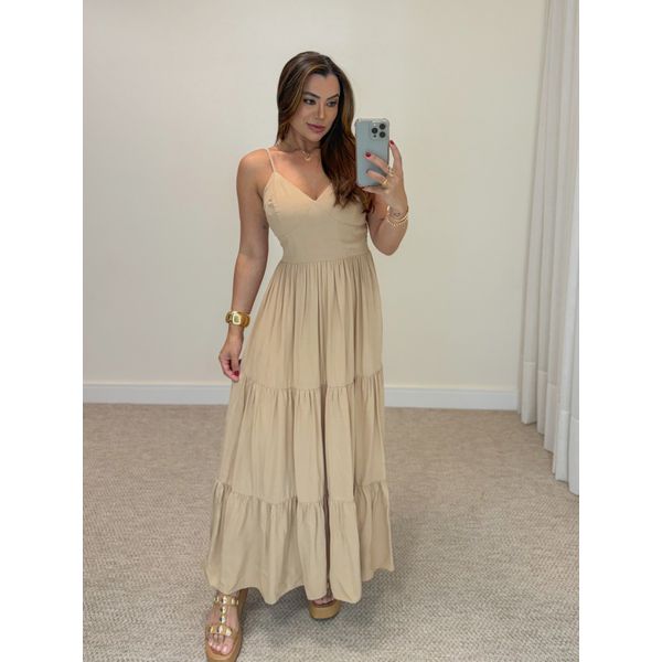 Vestido Midi Atenas Cappuccino