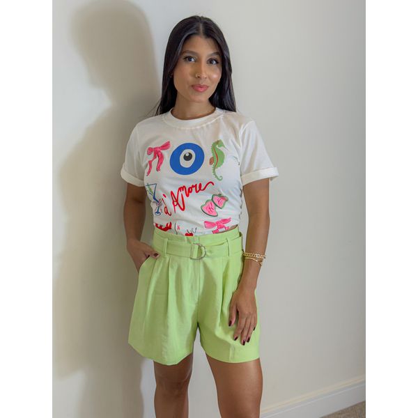 Short Cinto Nayara Verde