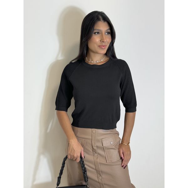 Blusa Manguinha Light Preta