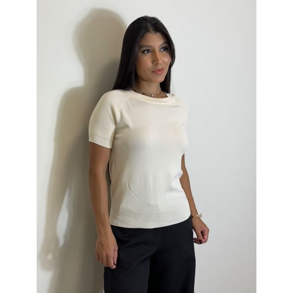 Blusa Manguinha Tricot Olivia Off