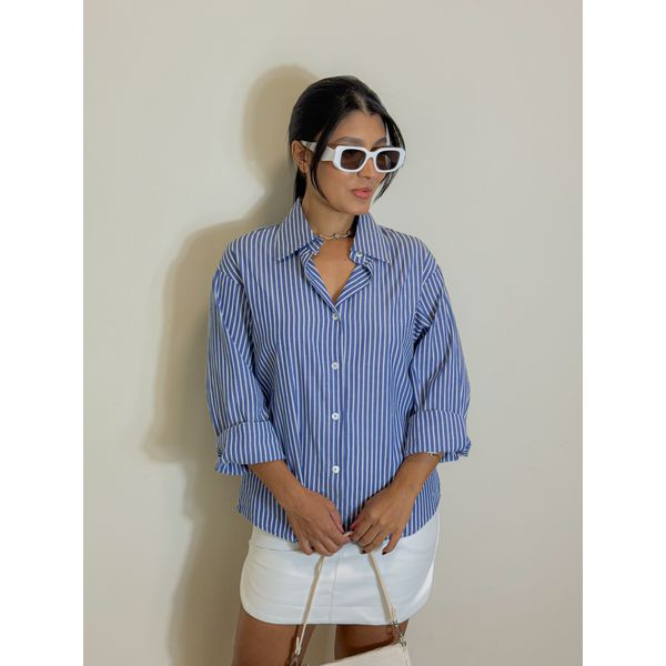 Camisa Listrada Sabrina Azul 