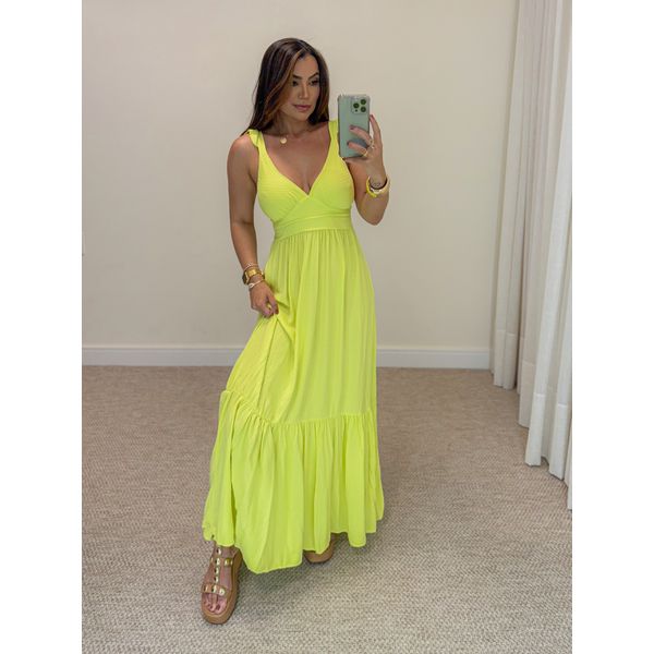 Vestido Alça Babado Barcelona Lima