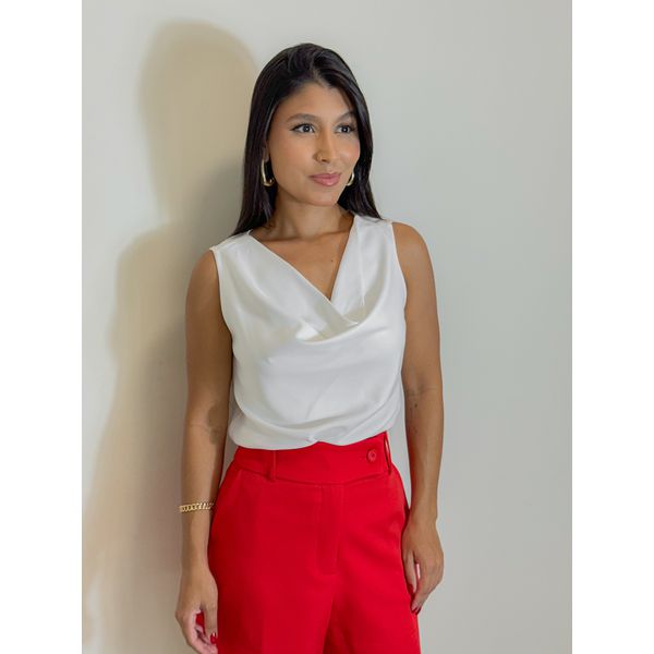 Blusa Gola Tania Branca