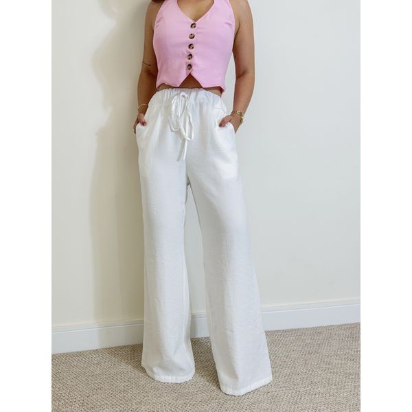 Calça Pantalona Andreia Branca