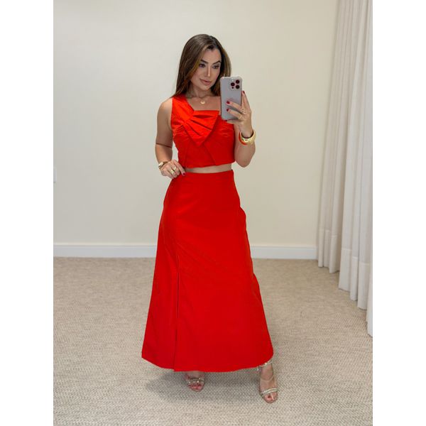 Conjunto Saia Germana Vermelho