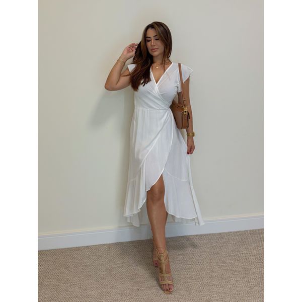 Vestido Envelope Liso Branco