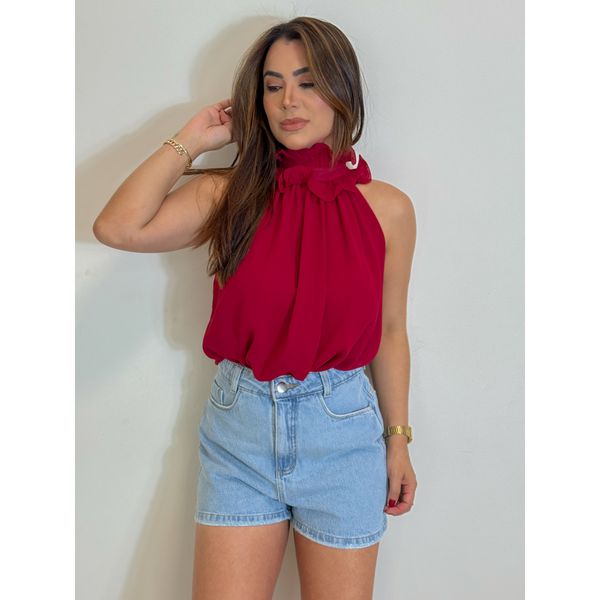 Blusa Chiffon Cherry