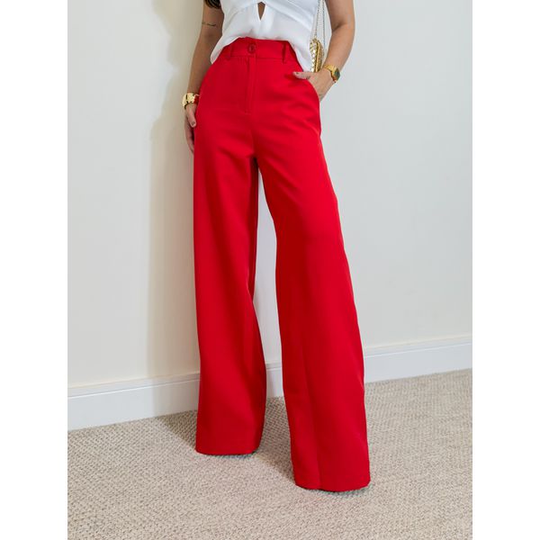Calça Alfaiataria Maria Vermelha 