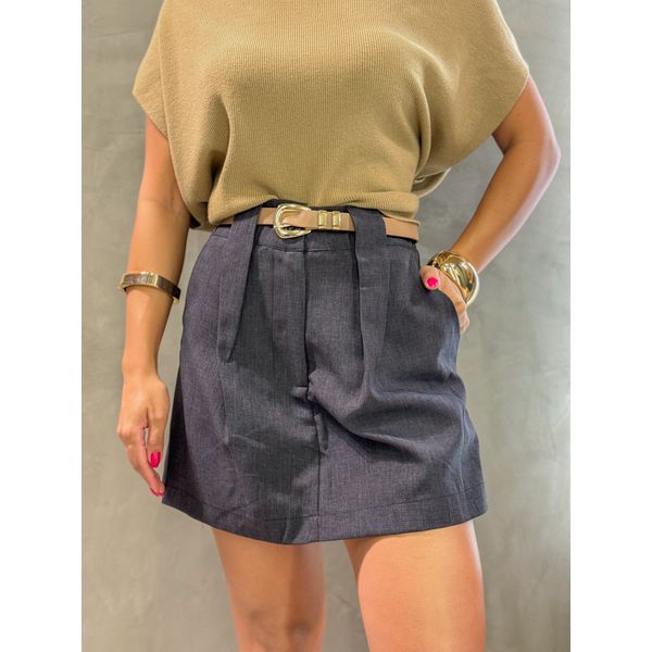 Short Saia Clarice Grafite