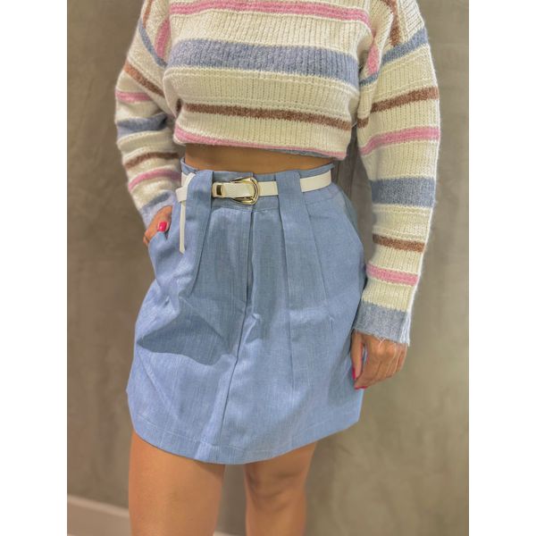 Short Saia Clarice Azul Jeans