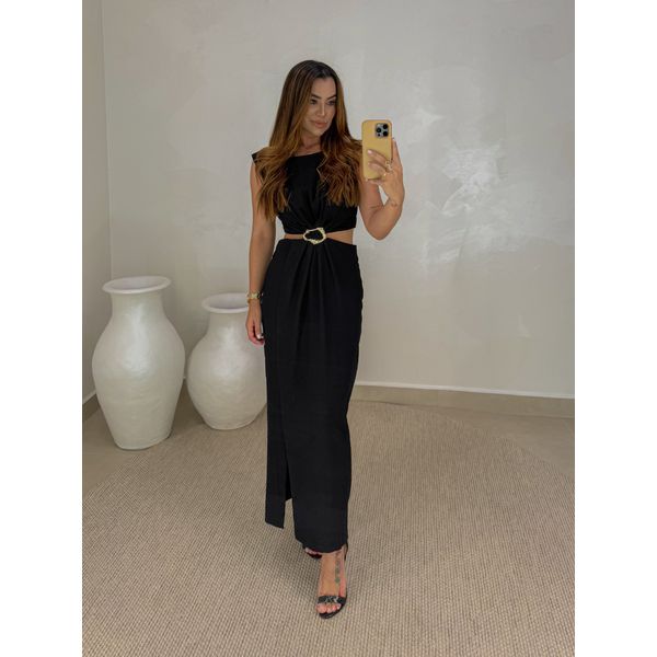 Vestido Midi Dubai Preto