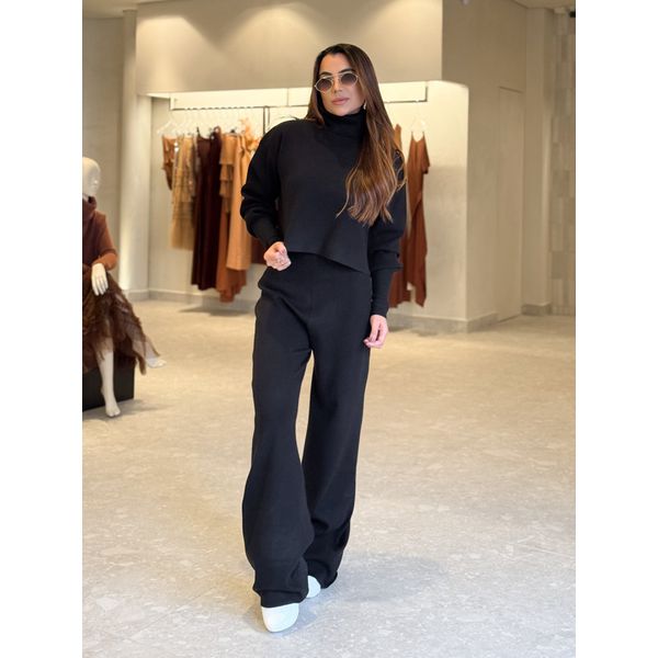 Conjunto Tricot Rússia Preto