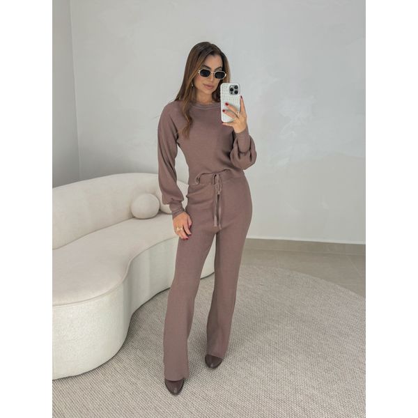 Conjunto Tricot Egito Marrom
