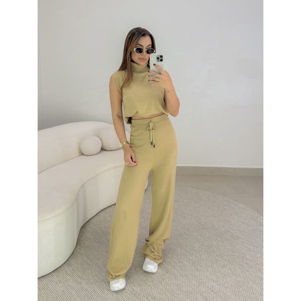 Conjunto Tricot Europa Cáqui