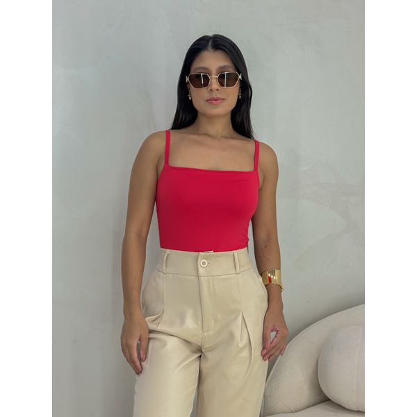 Body Poliamida Alcinha Vermelho