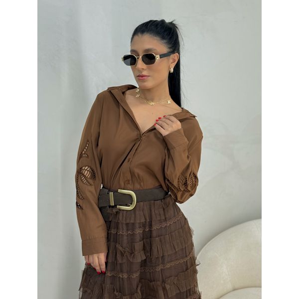 Camisa Laise Milena Café