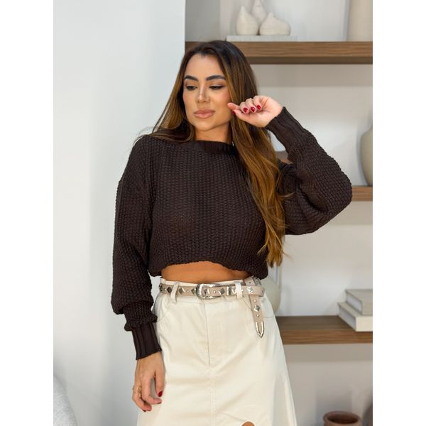 Blusa Tricot Espanha Café 