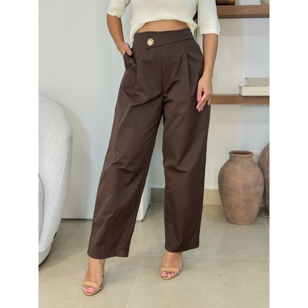 Calça Botão Filipinas Café 