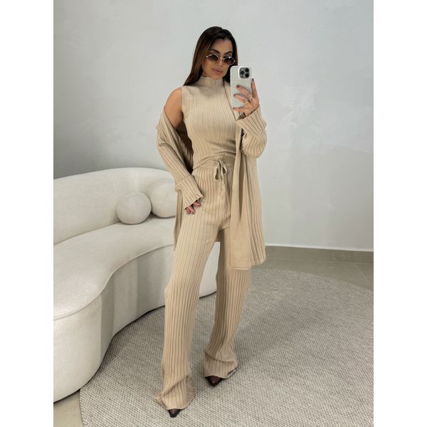 Conjunto 3 peças Gisele Cappuccino