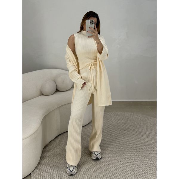 Conjunto 3 peças Gisele Creme