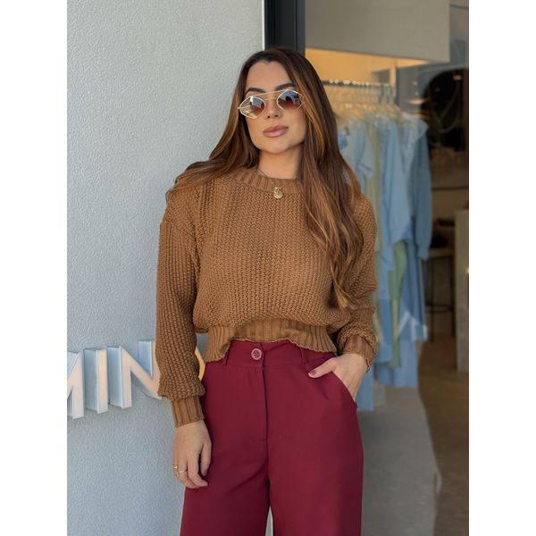Blusa Tricot Espanha Camelo