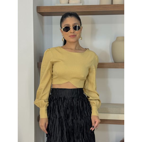 Blusa Linho Lulu Cáqui