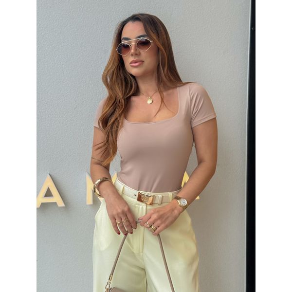 Body Manguinha Lara Cappuccino