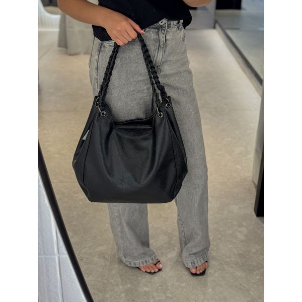 Bolsa Alça Trançada Preto