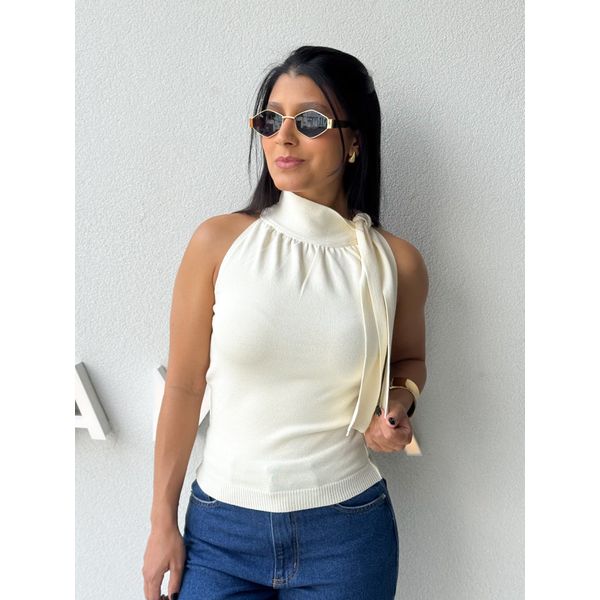 Blusa Amarração Luciana Areia