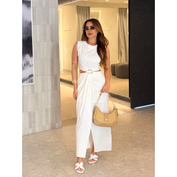 Vestido Fivela Elise Branco