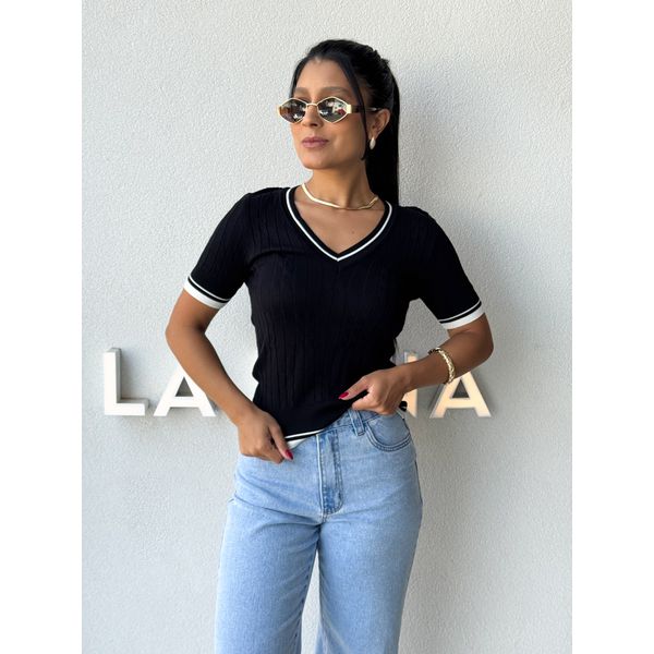 Blusa Tricot Angela Preto