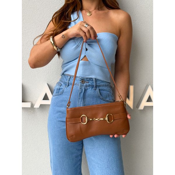 Bolsa Couro Renata Caramelo
