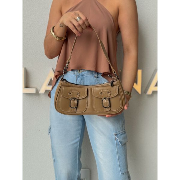 Bolsa Baguete Cáqui