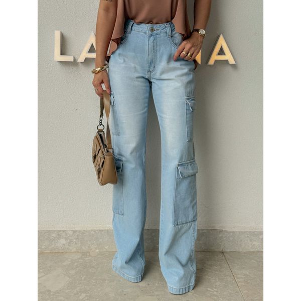 Calça Cargo Jeans 