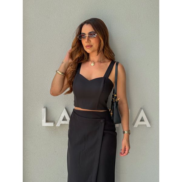 Blusa Alfaiataria Eva Preta