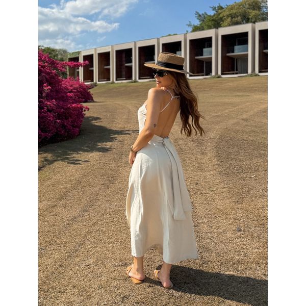 Vestido Midi Lilian Areia