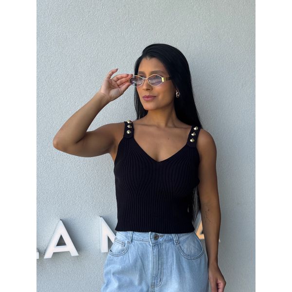 Blusa Tricot Daniela Preta