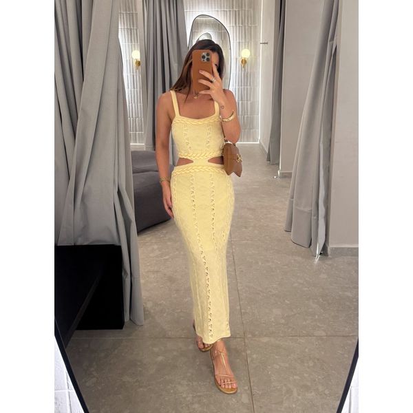 Vestido Tricot Juliana Amarelo