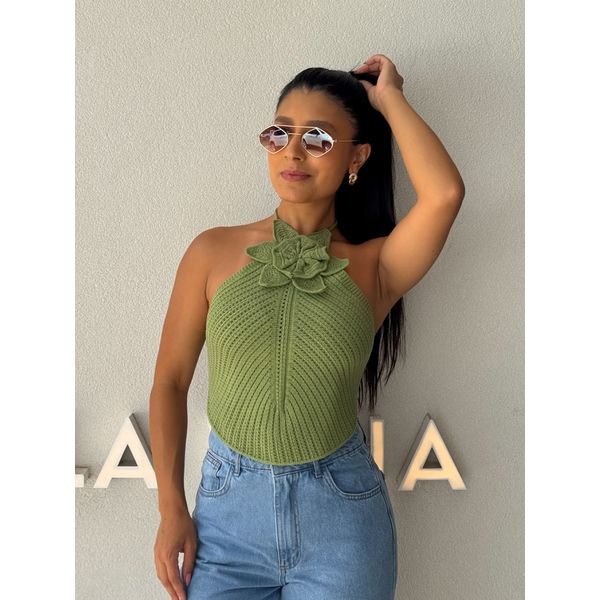 Blusa Tricot Sil Verde
