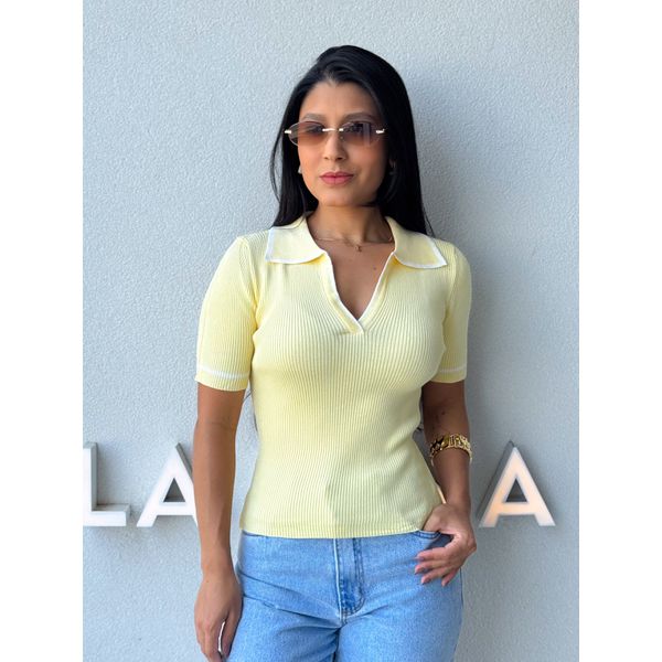 Blusa Gola Polo Leda Amarela 