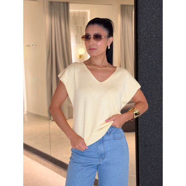 Blusa Decote Eliane Amarela 
