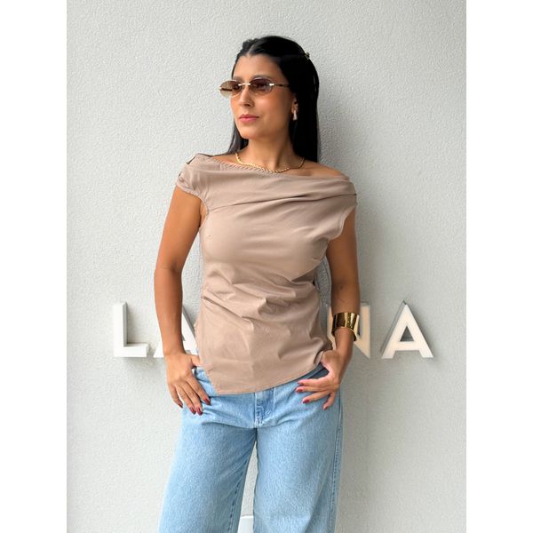Blusa Assimétrica Lila Cappuccino