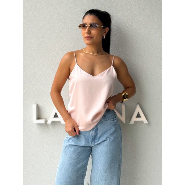 Blusa Cetim Cristiane Rosa