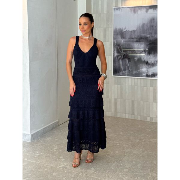 Vestido Tricot Damaris Azul